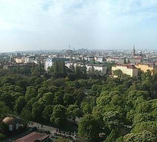 Blick vom Riesenrad über die Dächer von Wien