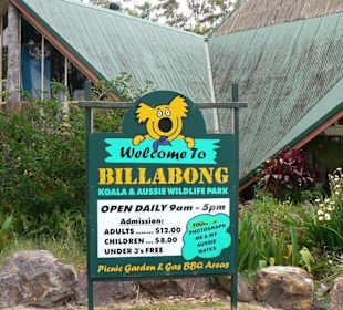 Eingang zu Billabong Sanctuary
