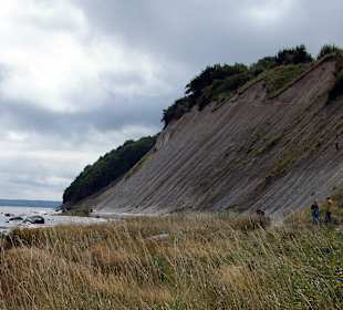 Am Strand entlang der Steilküste