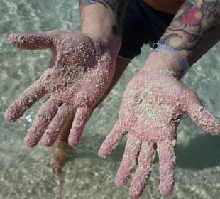 Sand auf Paradise Island