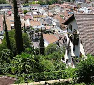 Blick vom Tappeinerweg auf die Dächer der Stadt
