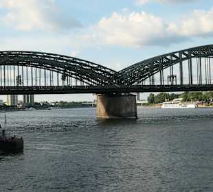 Blick zur Kölner Hohenzollernbrücke