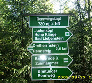 Hervorragende Beschilderung