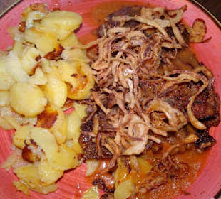 Leber mit Bratkartoffeln im Braustübl Loffeld