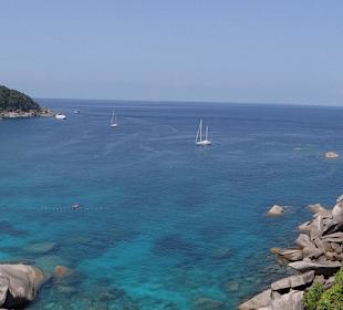 Ausblick vom "Duckfelsen" Similaninsel
