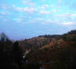 Der Ort Pottenstein von oben