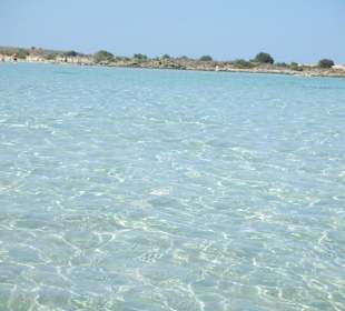Kristallklares Wasser am Elafonisi Beach