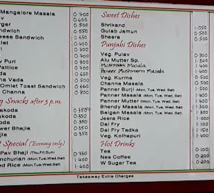 Speisekarte
