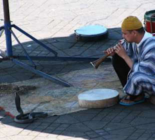 Schlangenbeschwörer auf dem Platz Djemaa el-Fna