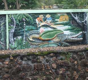 Geschichte Paritins' im Hochrelief 