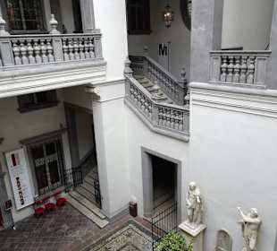 Blick in den Innenhof des Merkantilmuseums 