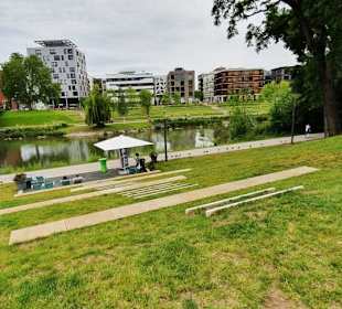 Blick runter zum Kanal