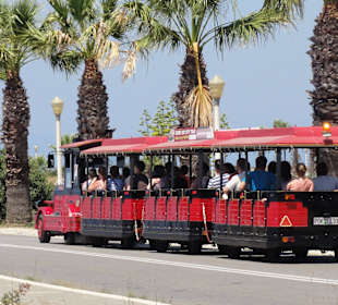 Minivláček k okružní jízdě kolem města Rhodos