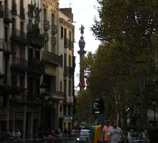 Blick von der Rambla Richtung Hafen