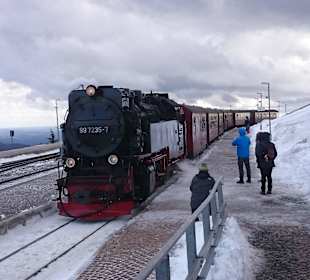 Einfahrt auf den Brockenbahnhof