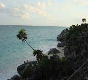 Strand bei der Festung Tulum