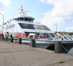 Katamaran którym płynęliśmy z Hamburga na Helgolan