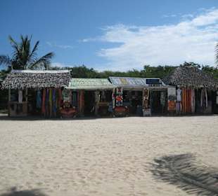 Verkaufsbuden auf Saona