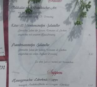 Speisekarte