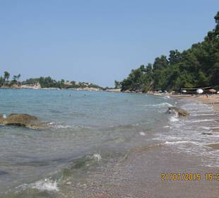 Blick zur rechte Seite des Strandes