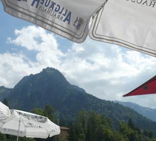 Pause beim Café Jägerstand im Trettachtal