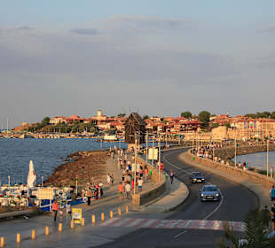 Nessebar - stare miasto o zachodzie słońca