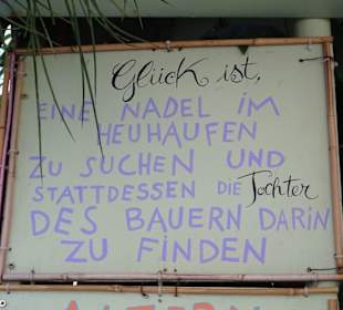 Lebensweisheiten in den Fischbänken