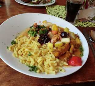 Hähnchenstreifen in Curryrahm