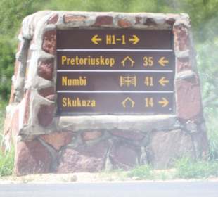 Wegweiser Krüger Nationalpark