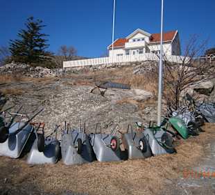 Transportmittel auf der Insel am Hafen