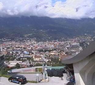 Am Schanzentisch der Berg-Isel-Schanze