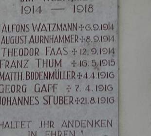 Kriegerdenkmal im Kloster Kirchheim am Ries