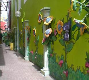 Wunderschön verzierte Häuserfront