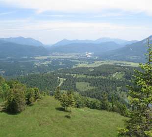 Blick vom Kranzberg über Krün und Wallgau