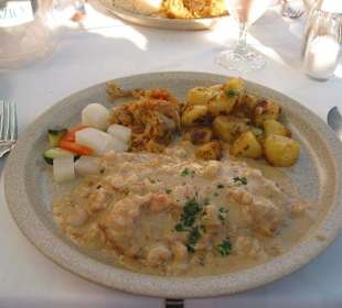 Degenfisch mit Shrimps