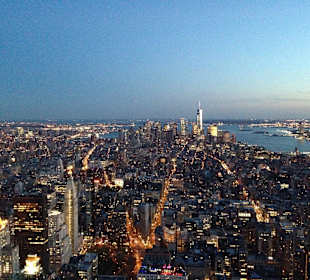 Ausblick Richtung Süden bei Sonnenuntergang