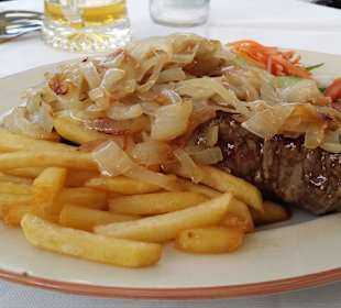 Rumpsteak mit Zwiebeln
