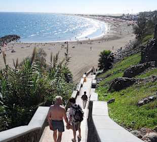 Von dem Paseo zu Strand Playa del Ingles