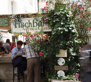 Fischbänke in Bozen