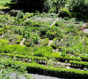 Blick von oben auf den Bauerngarten