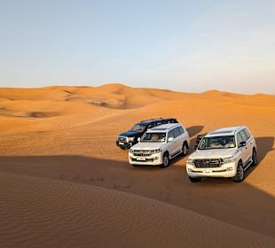 Wüstentour auf Düne alleine mit unseren Jeeps :-)