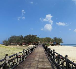 Der Bootssteg auf Prison Island