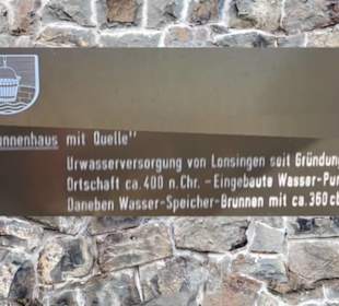 Brunnenhaus mit Quelle Lonsingen