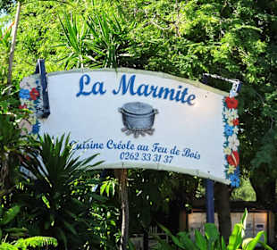 Kreolisches Restaurant am Strand von l´Ermitage