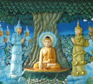 Wandbild Buddha erlangt Erleuchtung