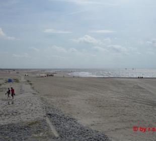 Der Strand an der Stadt