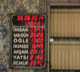 Betzeiten in der Moschee