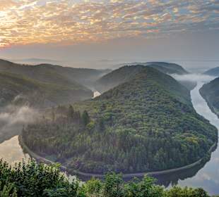 Saarschleife bei Sonnenaufgang