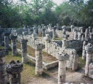 Auch die Mayas bauten mit Säulen