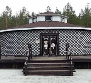 Eine fahrbare Yurte.